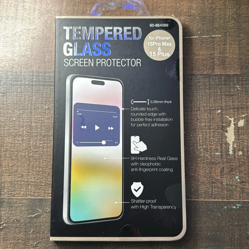 4 BRAND NEW TEMPERED GLASS SCREEN PROTECTORS FOR iPhone 15 PRO MAX & 15 PLUS